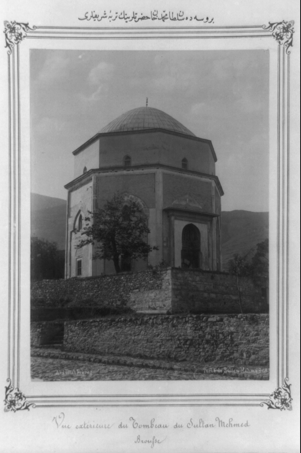 Yeşil Türbe'nin dıştan görünüşü, 1880-1893 arasında çekilmiş fotoğraf